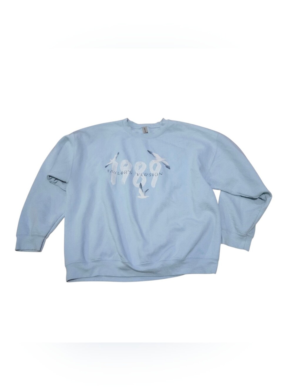 ​Taylor Swift 1989 Taylor's Version Crewneck Sweatshirt Light Blue XL Seagulls